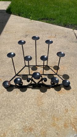12 Candle Fireplace Candelabra Wrought Iron