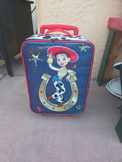 RARE Toy Story Cowgirl Jessie Rolling Luggage Suitcase Pixar Disney 