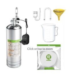 FZONE 4 L Aquarium CO2 Generator System Carbon Dioxide Reactor Kit With Regulator And Needle Valve For 600-800g Raw Material