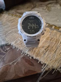 Invicta Men's 47524 Invicta Racing Electronic White Polyurethane Digital Black Dial Watch
