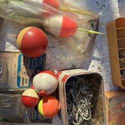 Assortment of fishing tackle and reels