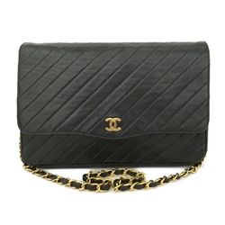 Chanel Black Leather Shoulder Bag