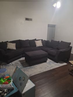 Sofa sectional with ottoman