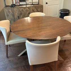 Crate & Barrel Apex 51" Round Dining Table