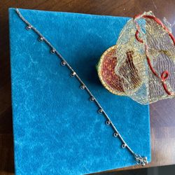 New Silver Ankle Bracelet In Small Gift Basket 