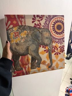 Elephant Boho Canvas Wall Art
