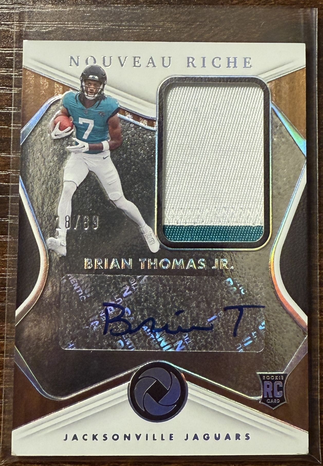 2024 Panini Gold Standard Silver Brian Thomas Jr. ROOKIE PATCH AUTO /89
