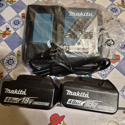 Makita bl1840bdc2x 18V LXT Lithium-Ion Battery and Rapid Optimum Charger Starter Pack