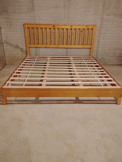 King Size Solid Wood Bed Frame New