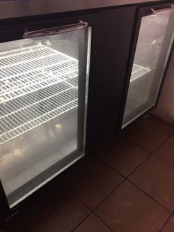 Glass fridge