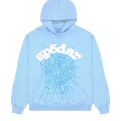 Sp5der Sky blue Hoodie 