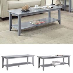 Modern Grey Solid Wood Brand New Coffee Table