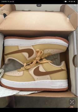 Size 5Y Nike Air Force 1 Low LV8 (GS) Pearl White Sesame DQ5973 200 S