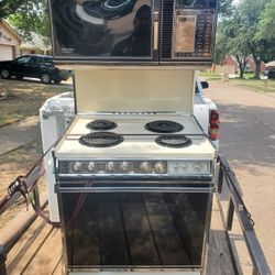 Stackable Electric Stove And Microwave 