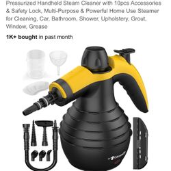 Steamify Pressurized Handheld Steam Cleaner with 10pcs Accessories