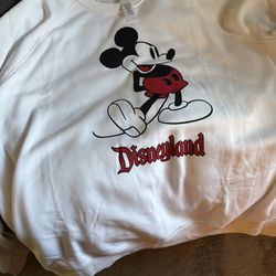 White Mickey Mouse Sweatshirt Size XXXL