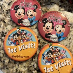 Vintage Disney World Buttons