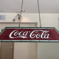Coca Cola Stained Glass Light Fixture