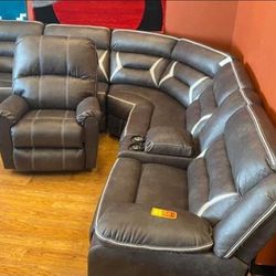 🍄 Kincord  Power Reclining Sectional | Recliner Sofa | Leather Recliner| Loveseat | Couch | Sofa | Sleeper| Living Room Furniture| Garden Furniture 