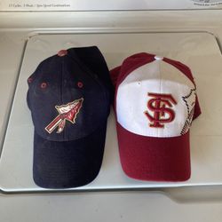 Two Florida State Seminole hats