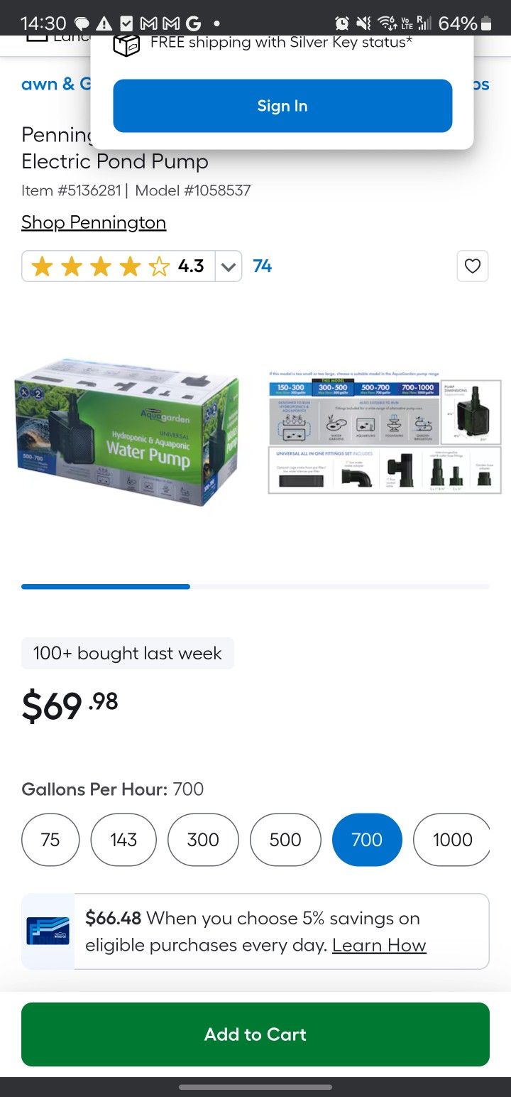Water Pump $50 dlls Bomba de Agua