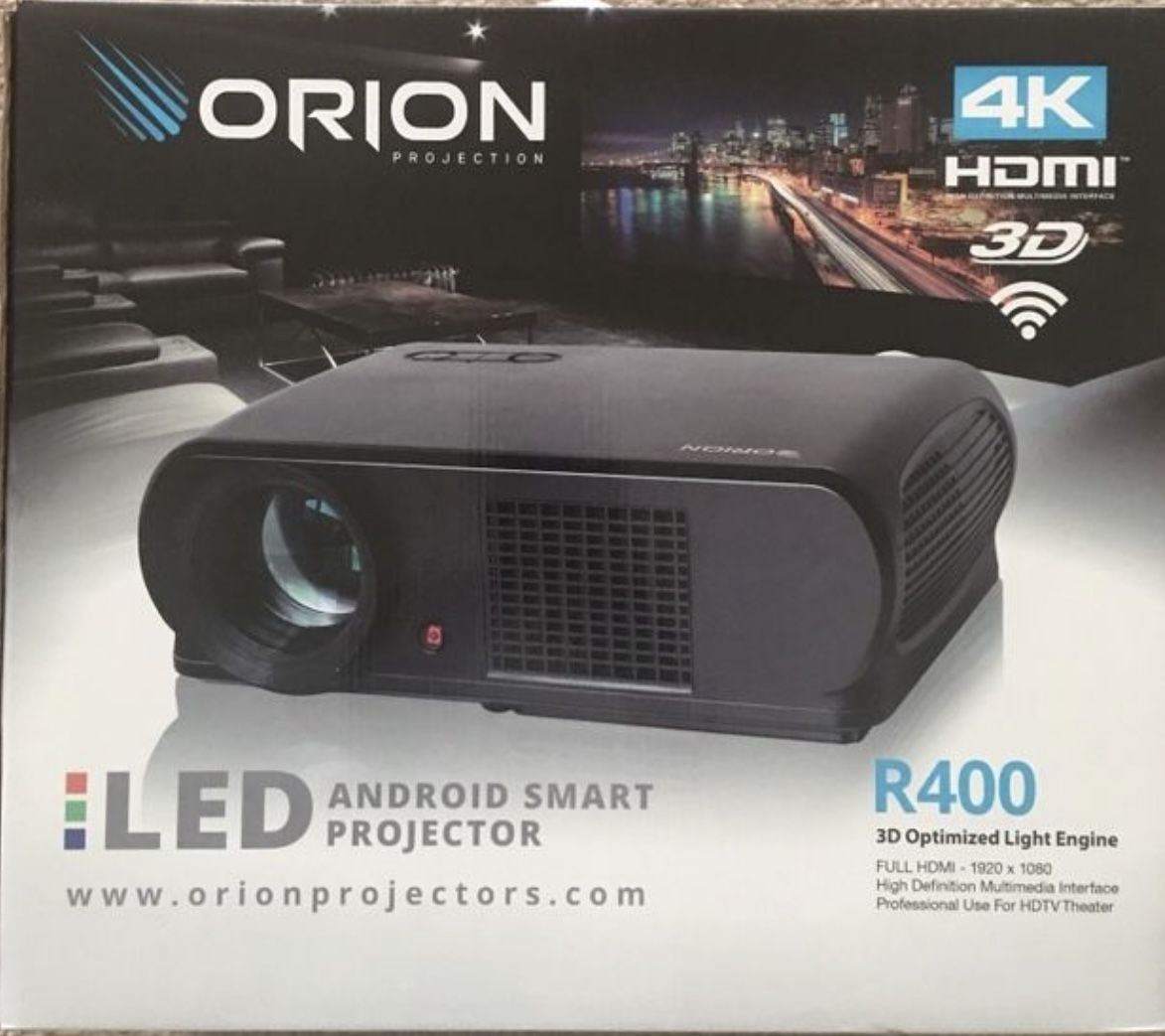 Brand New Orion R400 Projector/ R72 Digital self Lock Screen