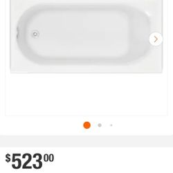 ✨️ American Standard Princeton 60 in. x 30 in. Rectangular Soaking Bathtub with Left Hand Drain in White w8004