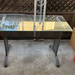 Glass Metal Desk