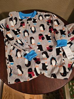 Carter's Pinguin Fleece Footie Pajamas - 3T