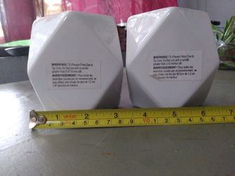 Vintage votive holders white hexagon