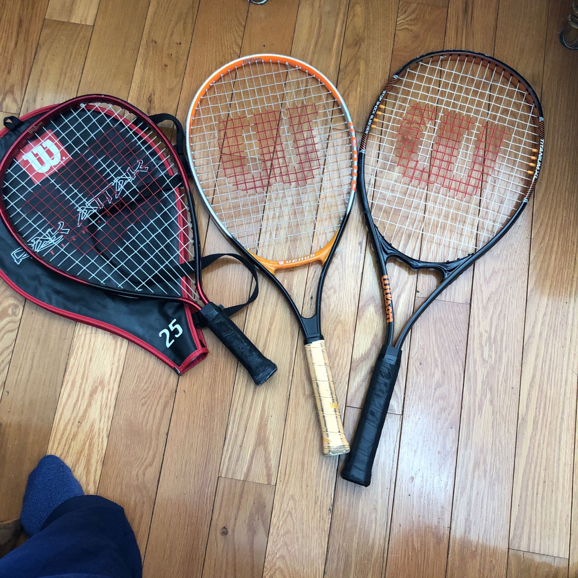 3 Tennis Rackets Wilson