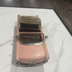 Tin Car Classic Pink Convertible 