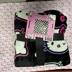 Hello kitty plush blanket