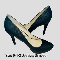 High Heel Shoes Black Pumps Size 9-1/2  41 Jessica Simpson