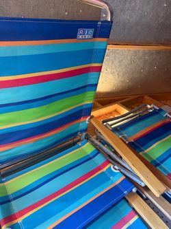 Rio Beach Folding Beach Chair x4
