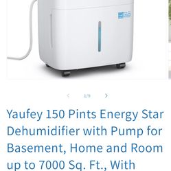Yaufey 150 Pints Energy Star Dehumidifier