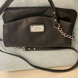 Nine West Black Combo Removable Strap Cross Body Clutch