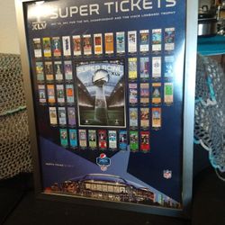 Cuadro 26"X20  Tickets De Súper Bowl XLV