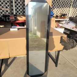 Americanflat Over the Door Mirror - Full Length Hanging Door Mirror for Bedroom, Bathroom, Dorm and More, Black

