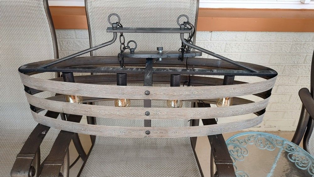 Industrial 4 Bulb Hanging Light Fixture