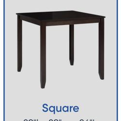 Brown Cherry Square Table