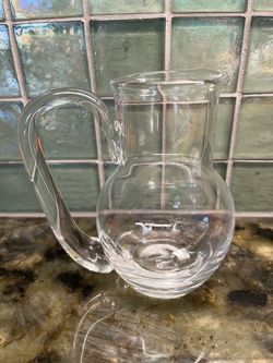 Antique blown glass creamer or syrup server elegant and like new