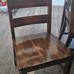 Dining Chairs Set - Dark Wood (Set of 6) 