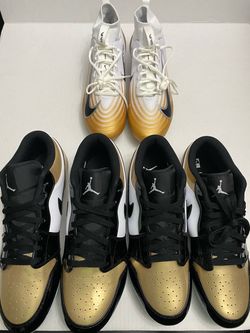 Air Jordan 1 Low Gold Toe Sneakers (2 Pairs)