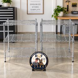 HDX NSF 3-Tier Chrome Shelving – 2 Available