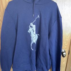 Ralph Lauren Polo Hoodie Mens XL NAVY BLUE