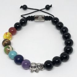 Elephant 7-Chakra Gemstone Bracelet