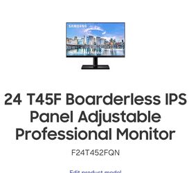 Samsung 24" T45F IPS Professional Monitor NEW!