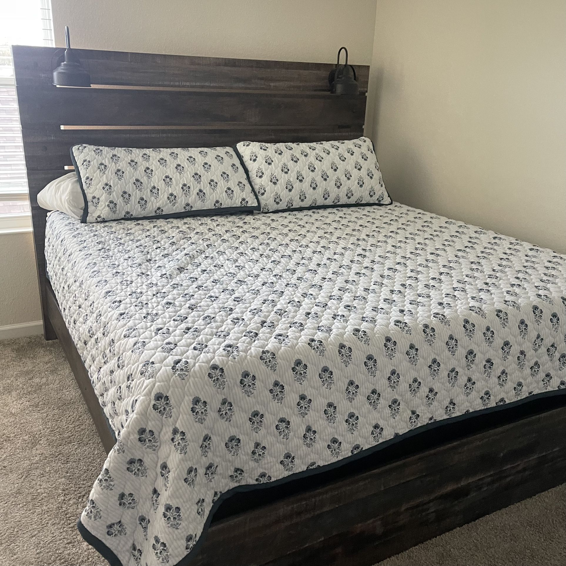 King Size Bed Frame And NEW Mattress 