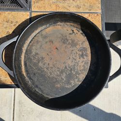 Large 12 inch Cast Iron Skillet with Dual Handles